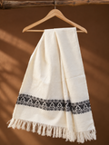 White and Black Cotton stole