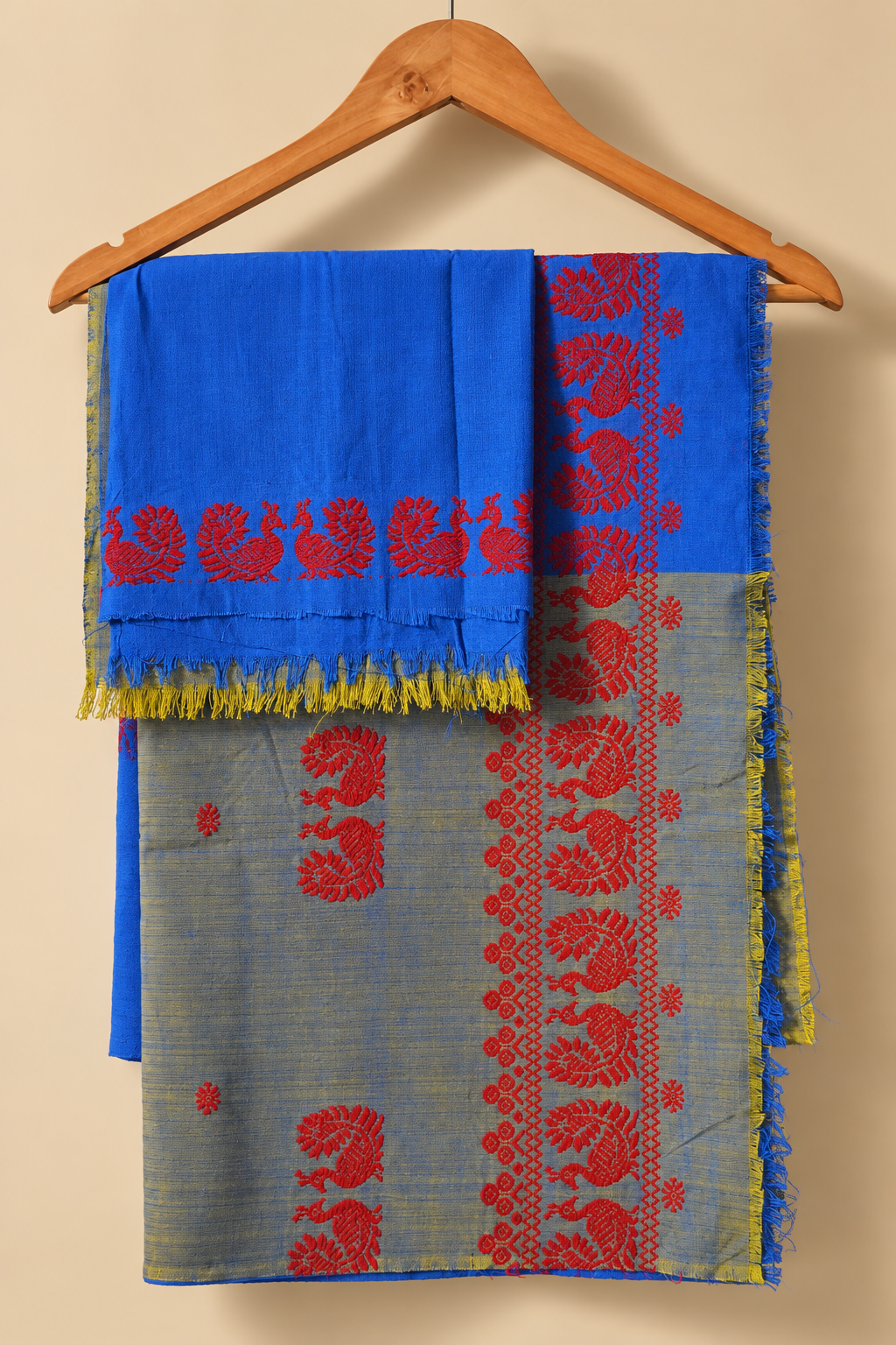Traditional Peacock design mekhela sador