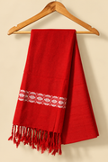 Dark pink and white Cotton stole