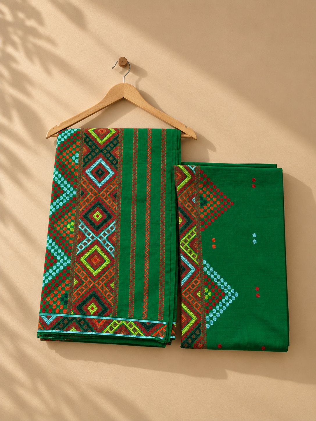Green Mekhela Sador