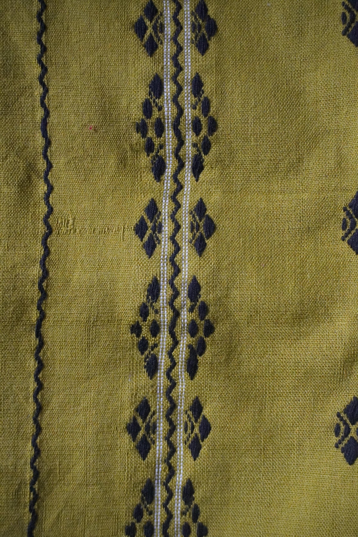 Bottle Green and black cotton handwoven mekhela sador