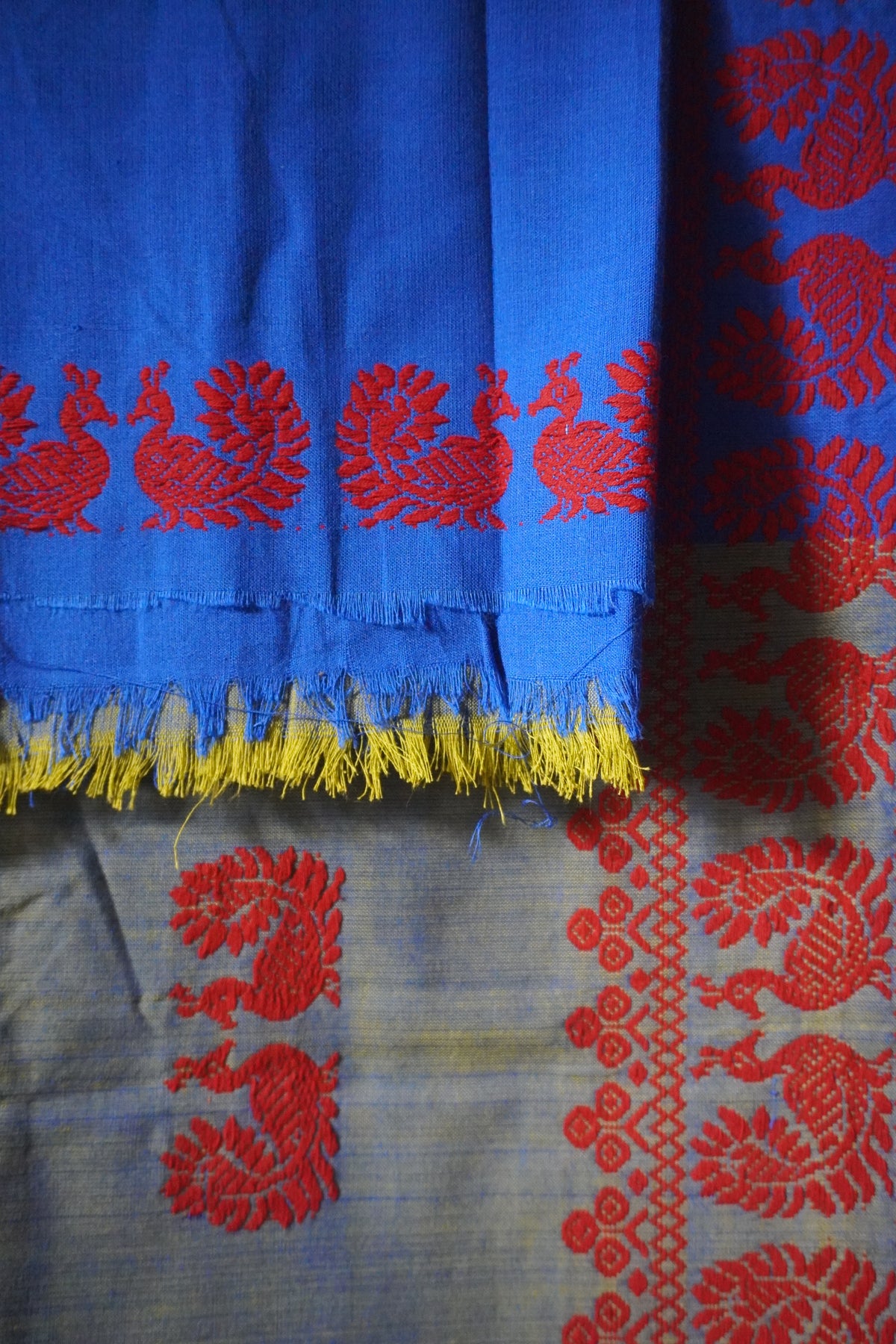 Traditional Peacock design mekhela sador
