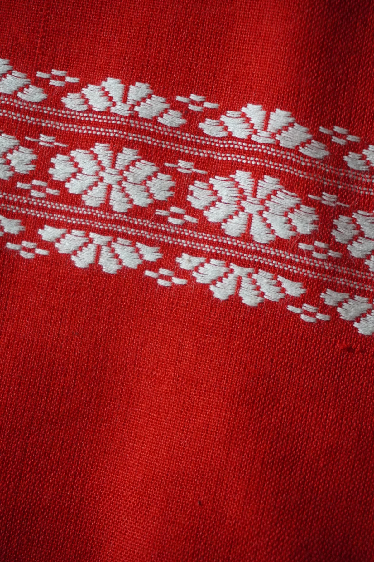 Dark pink and white Cotton stole