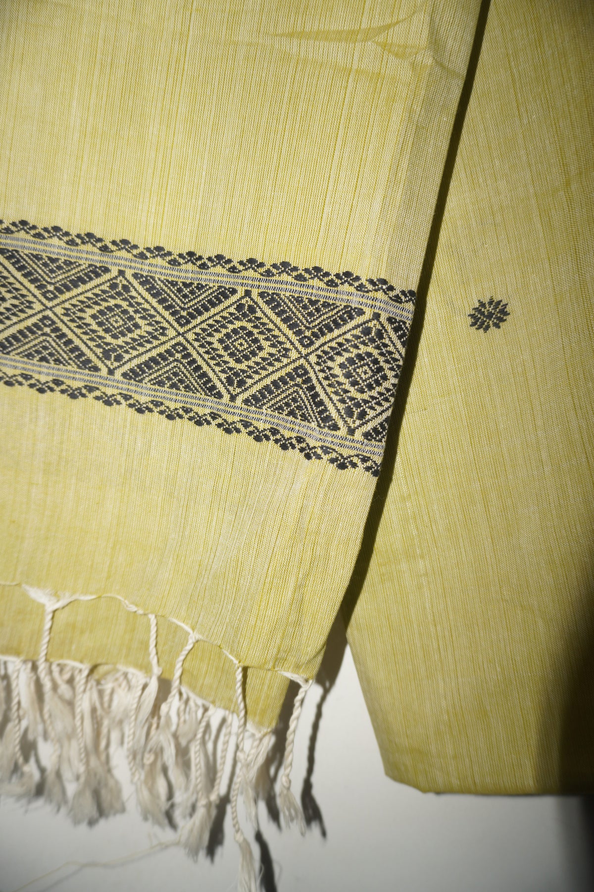 Sage Green & Black Cotton Stole