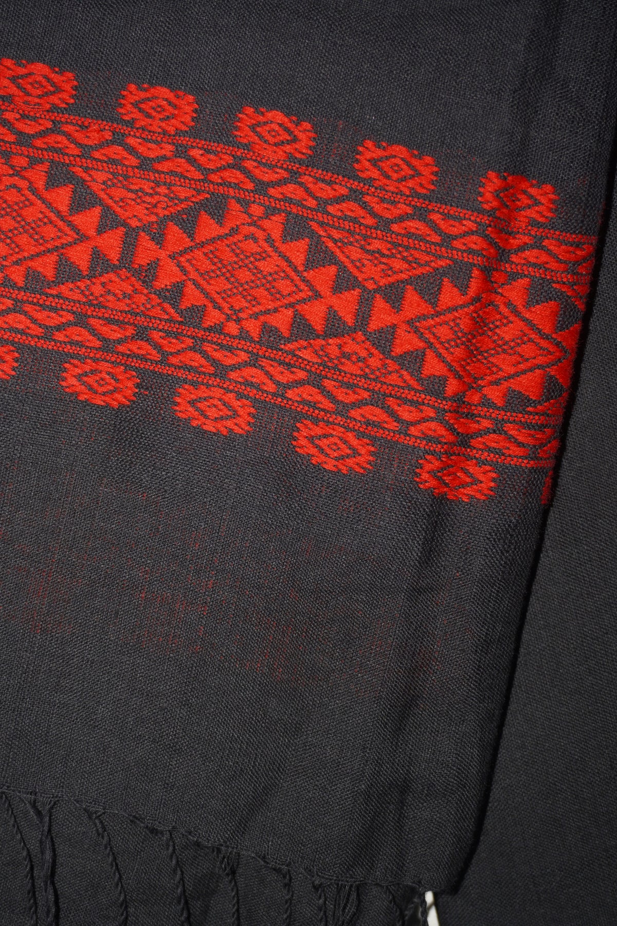 Black and red Cotton stole