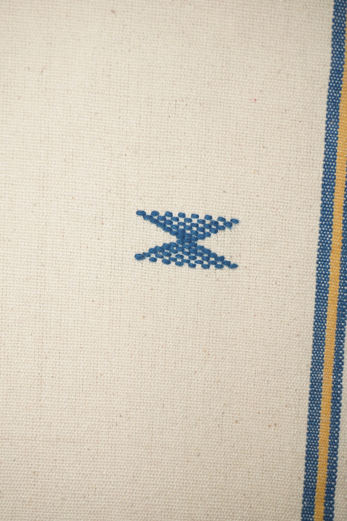 Beige & Blue Table Runner