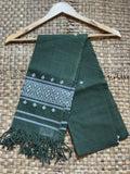 Green & White Cotton Stole