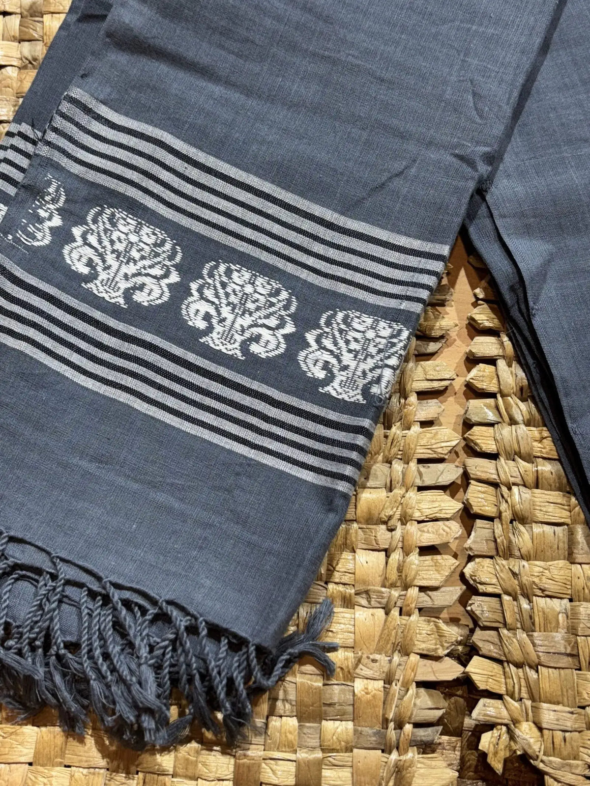 Grey Cotton Stole – image 2