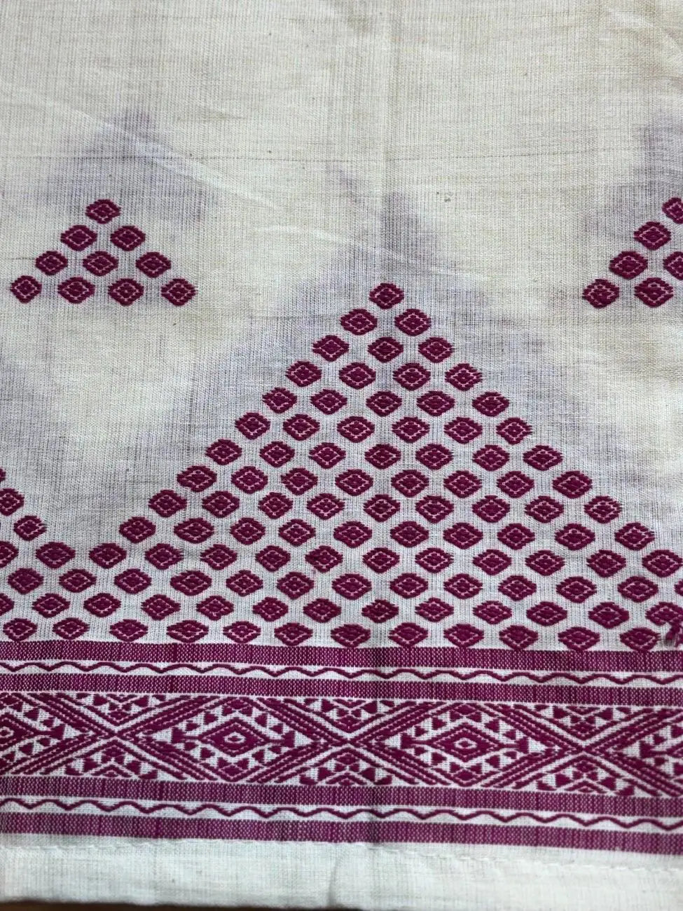 White & Purple Mekhela Sador – image 4