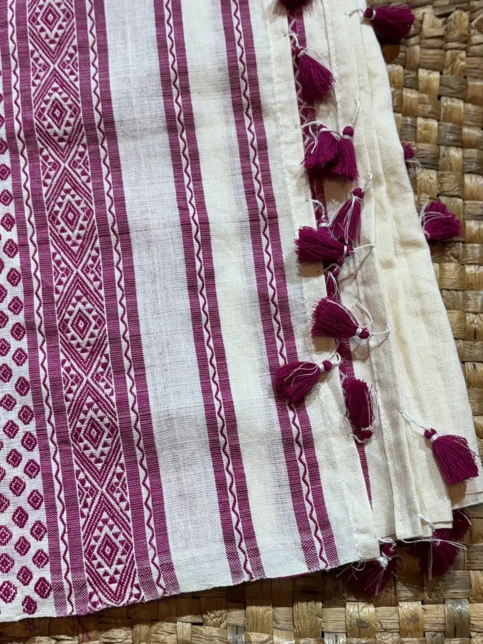 White & Purple Mekhela Sador – image 2
