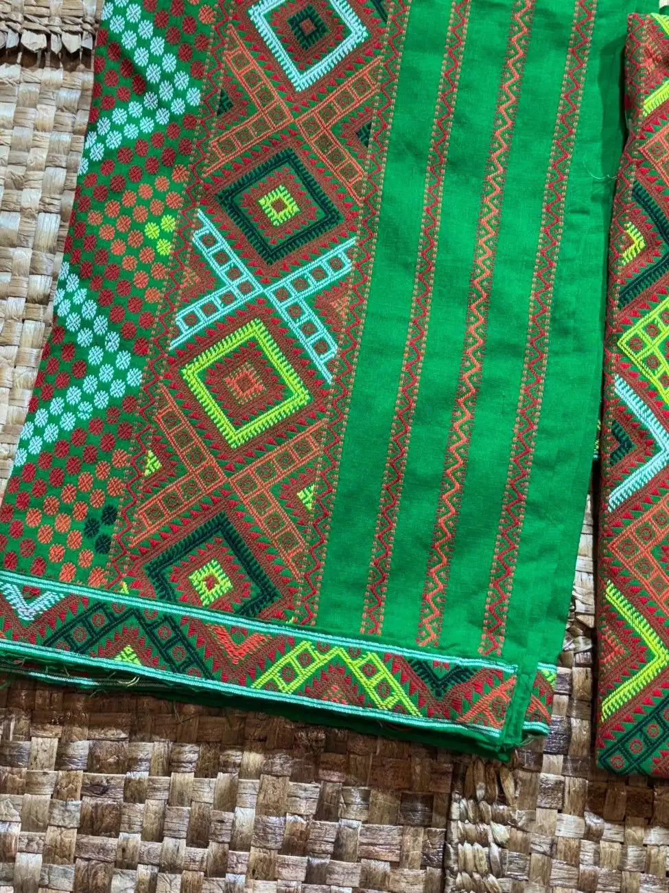 Green Mekhela Sador – image 2