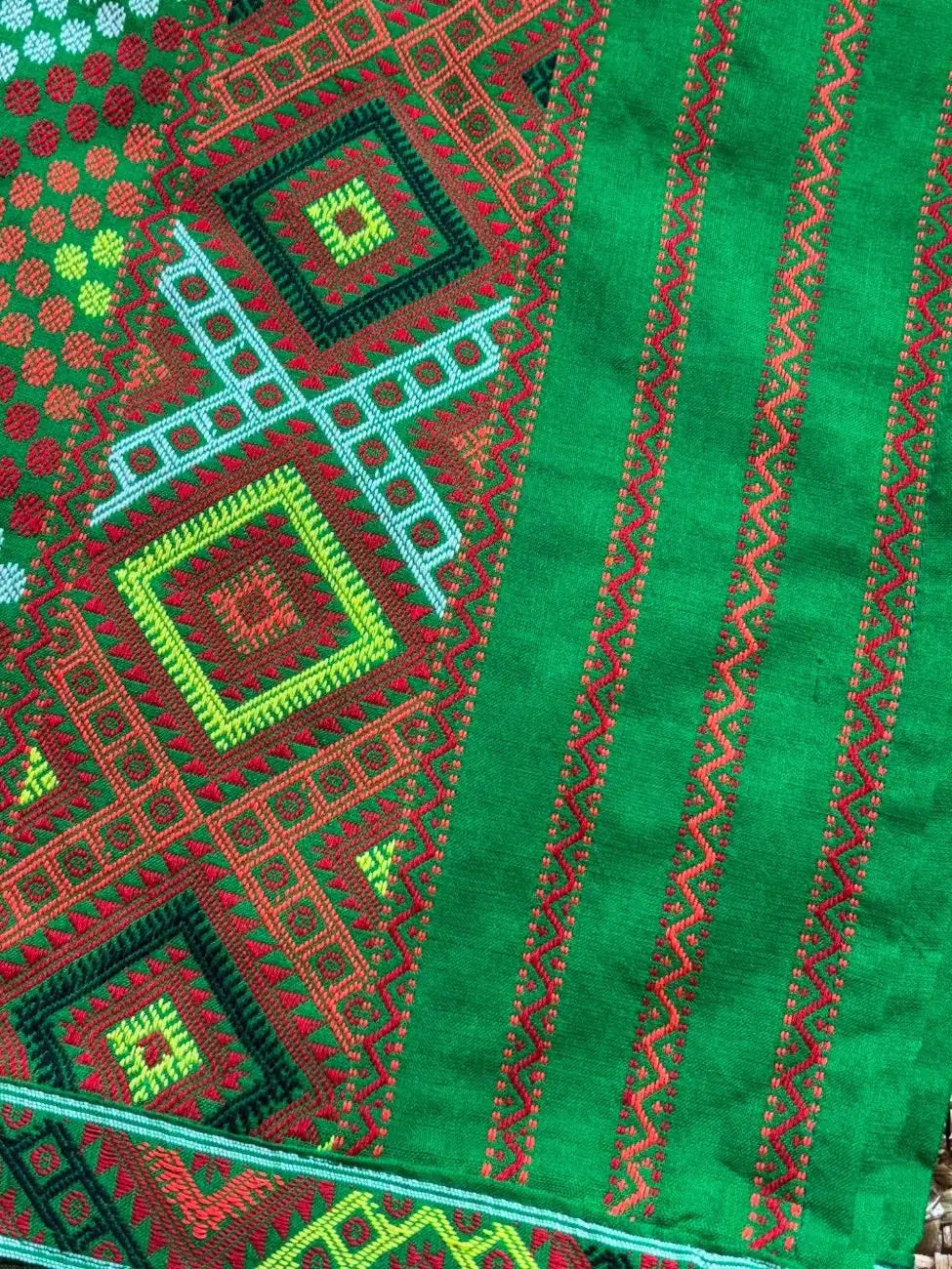Green Mekhela Sador – image 3