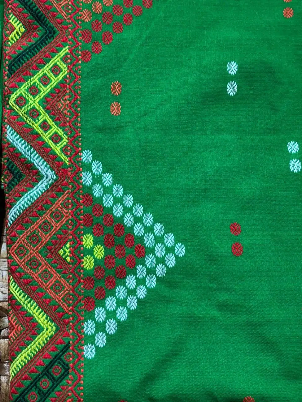 Green Mekhela Sador – image 4