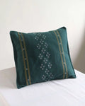 Green, Blue & White Pinbuk Design Cushion Cover -Set of 2