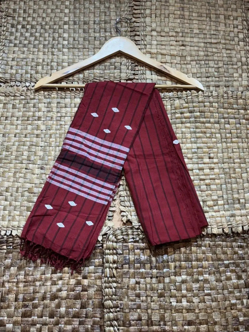 Red & Black Cotton Stole