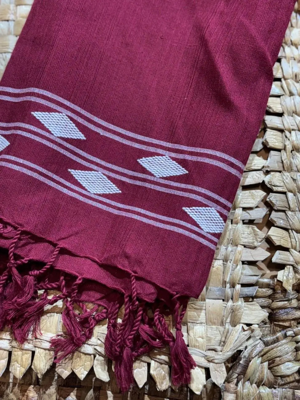 Red & Black Cotton Stole – image 2