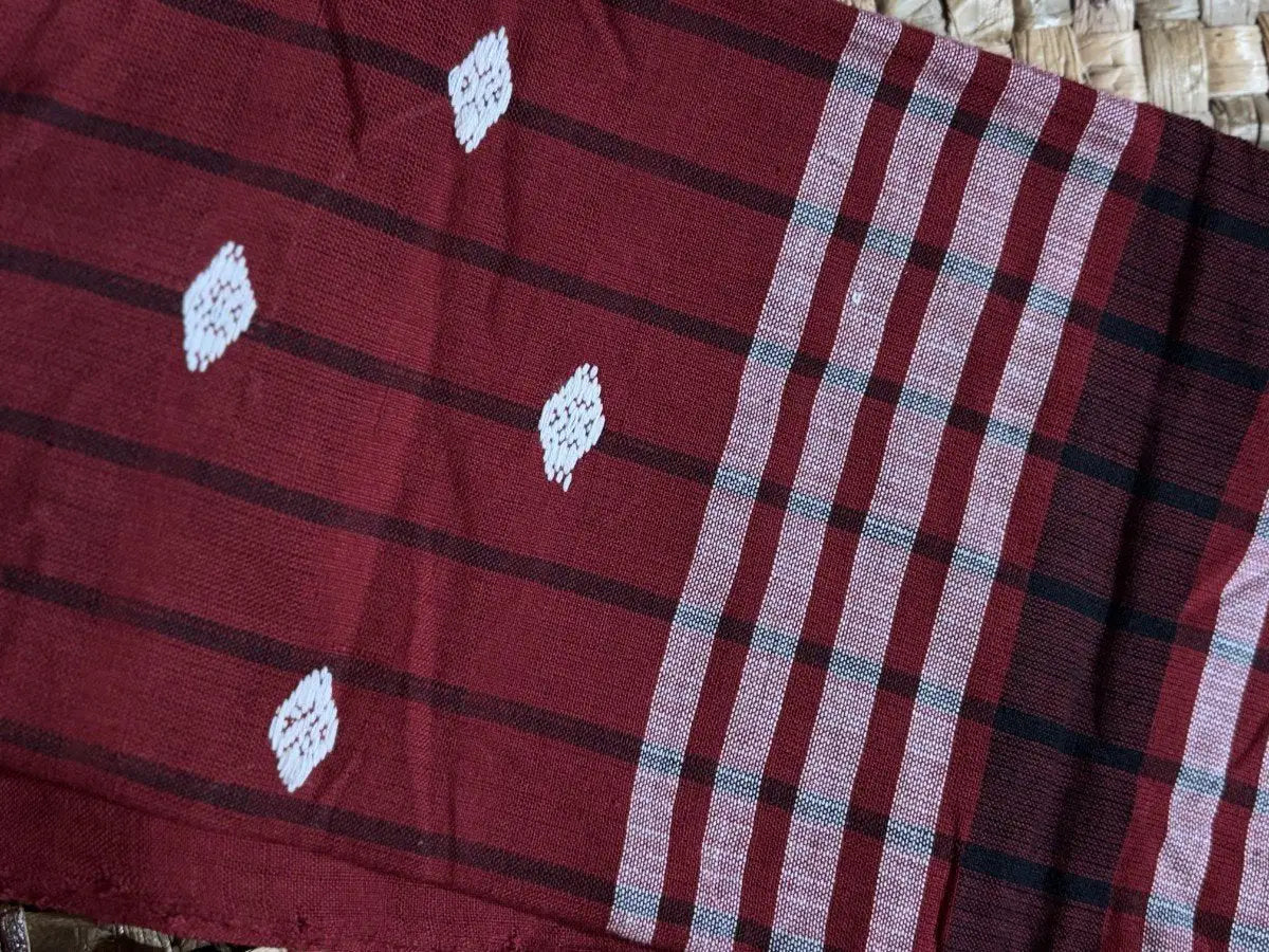Red & Black Cotton Stole – image 3
