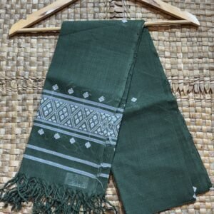 Green & White Cotton Stole