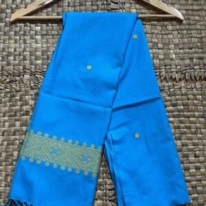 Sky Blue & Yellow Cotton Stole