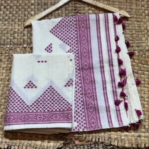 White & Purple Mekhela Sador