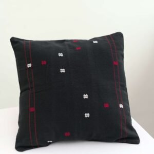 Black, Red & White Pinbuk Design Cushion Cover -Set of 2