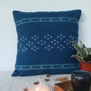 Blue & White Pinbuk Design Cushion Cover -Set of 2